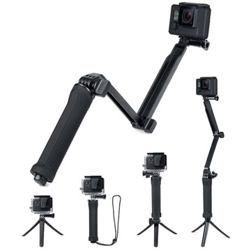 Selfie Stick Kijek Uchwyt 3WAY do GoPro 12 11 10 9 8 Mocowanie Statyw