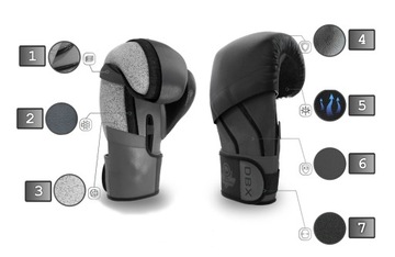 ТРЕНИРОВОЧНЫЕ БОКСЕРСКИЕ ПЕРЧАТКИ ДЛЯ БОКСЕРСКОГО СУМКИ DBX BUSHIDO HAMMER ЧЕРНЫЕ 12 унций