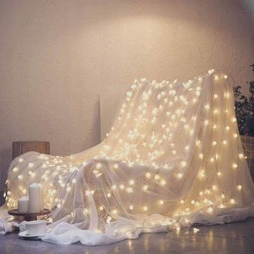 САДОВАЯ ГИРЛЯНДИЯ СВЕТОДИОДНЫЕ ШАРОВЫЕ ЛАМПЫ 15М НАРУЖНЫЕ/ИНТЕРЬЕРНЫЕ