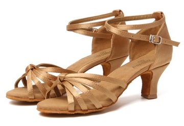 BUTY DO TAŃCA TANECZNE LATINO SALSA 5cm - NUDE