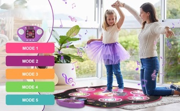 МУЗЫКАЛЬНЫЙ ТАНЦЕВАЛЬНЫЙ КОВРИК ДЛЯ ДЕТЕЙ ИНТЕРАКТИВНЫЙ LED BLUETOOTH 27× УРОВЕНЬ