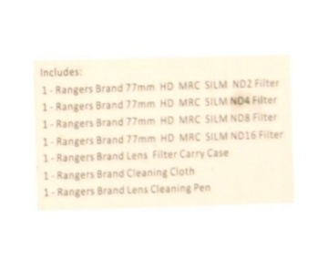 Набор цифровых фильтров Rangers 77 мм