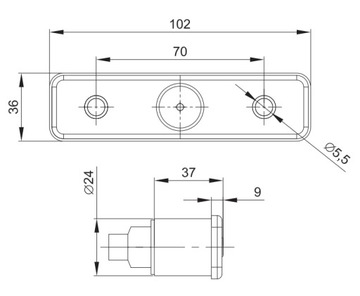 СВЕТОДИОДНЫЙ ГАБАРИТНЫЙ ФОНАРЬ ОРАНЖЕВЫЙ ГАБАРИТНЫЙ ФОНАРЬ