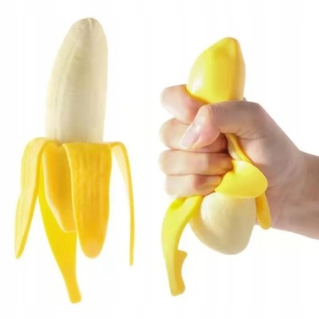 Squishy gniotek BANAN antystresowy Fidget zab
