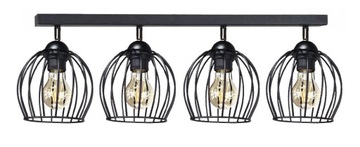 Lampa wisząca sufitowa na przegubie OWAL 4 czarna
