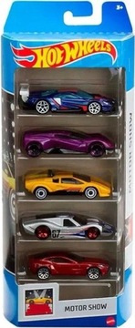 HOT WHEELS MOTOR SHOW HLY63 5-PAK ZESTAW AUTEK 24H