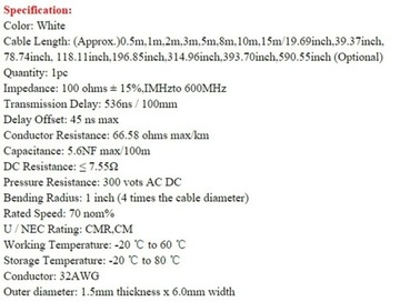 0,5 м 1,5 м 2 м 3 м 5 м 10 м 15 м 20 м Ethernet-кабель быстрый RJ45 Cat6 плоский eth