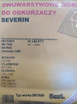 Worki do odkurzaczy WORWO Severin Typ BR7920