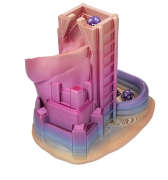 Бассейн с горкой и башней для игры в кости - Rainbow Candy Dice Tower