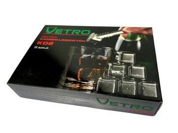 Металлические кубики льда для напитков «Виски», 6 шт.