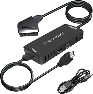 KONWERTER WIDEO SCART NA HDMI, KABEL HD