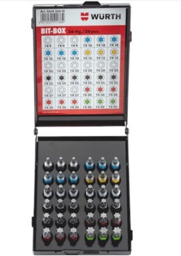 Pojemnik z końcówkami bity TX C 6.3 (1/4) 36 szt.