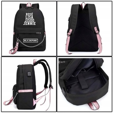 ШКОЛЬНЫЙ РЮКЗАК K-POP USB BLACKPINK