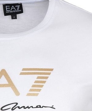 EMPORIO ARMANI DUŻE ZŁOTE LOGO PRINT AUTOGRAF EA7 M