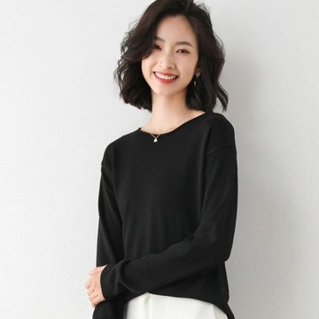 New women's round collar version of loose-fitting