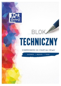 Blok techniczny OXFORD A4/10 250g biały