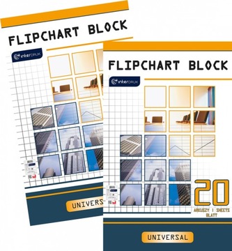 Blok do flipchartów Interdruk 100X64cm 20 kart x2