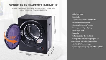 МИНИ-БАРАБАННАЯ СУШИЛКА С ВОЗМОЖНОСТЬЮ НАСТЕННОГО КРЕПЛЕНИЯ