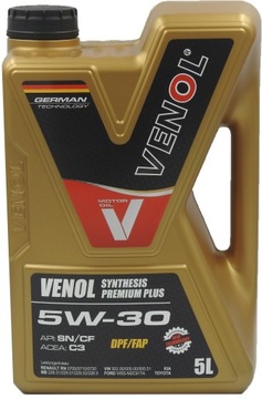 Olej VENOL 5W30 5L DPF FAP C3