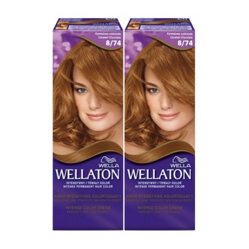 Wellaton Intense Farba do Włosów 8/74 Karmelowa Czekolada x 2
