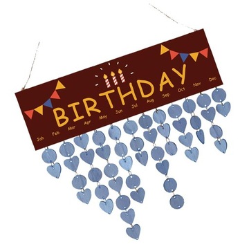 Vintage Birthday Reminder Calendar Board Hand