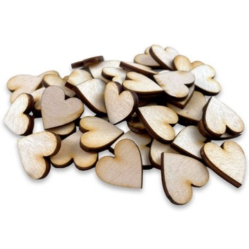 Drewniane serca serce serduszka 2cm Scrapki 50szt.