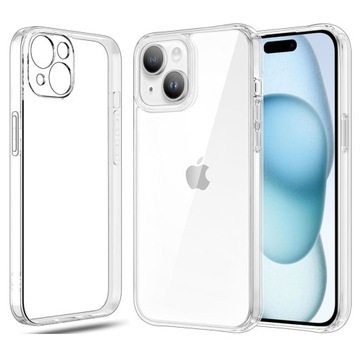 ETUI CLEAR CASE WZMACNIANE 360° OCHRONA APARATU do IPHONE 15 + SZKŁO 9H