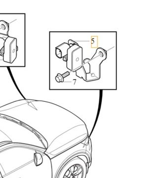 VOLVO C40 XC40 SENZOR AKTIVNÍ ZAVĚŠENÍ PRAVÝ PŘEDNÍ OE 31476074 32283396