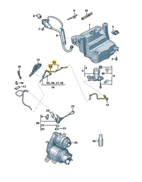 VW, SKODA ADBLUE ТРОС 3Q0131983M