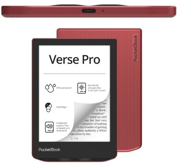Pocketbook 634 Verse Pro Passion Red Электронная книга с Wi-Fi подсветкой