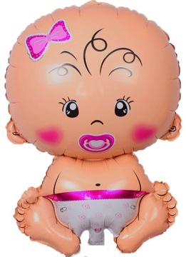 Balon foliowy dzidziuś dziewczynka baby shower dziecko balon na hel