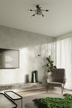 SUPEŁ 5 черная индустриальная люстра для столовой и кухни Sollux LED