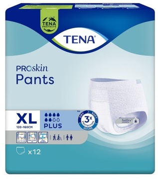 TENA PANTS PROSKIN PLUS Majtki chłonne XL 12 szt