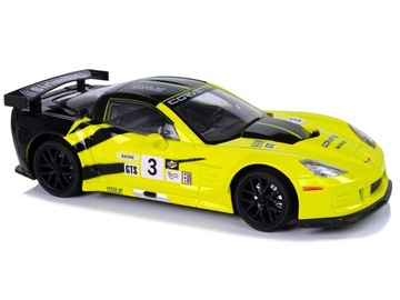 Спортивный гоночный автомобиль с дистанционным управлением 1:18 Corvette C6.R Желтый 2,4 G Фары