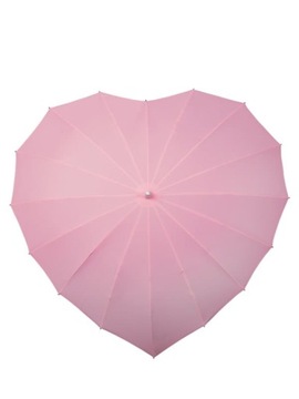 parasol do ślubu SERCE parasolka ŚLUBNA pudrowy róż XL