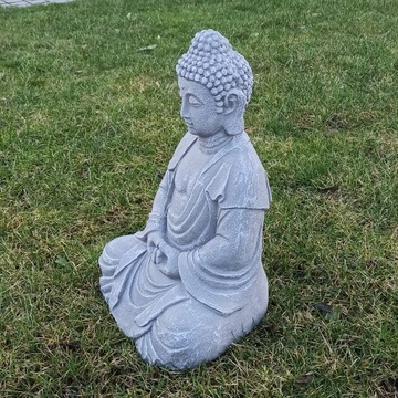 FIGURKA BUDDA OGRODOWA POSĄG BUDDA DEKORACJA GLINA DO OGRODU 52 cm DUŻY