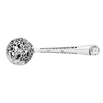 Серебряная погремушка 925 пробы, сувенир на крещение, гравировка