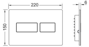 TECE SOLID BUTTON МЕТАЛЛ ХРОМ БЛЕСК 9240431 WC