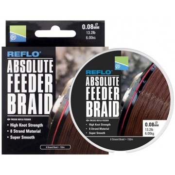 PLECIONKA PRESTON REFLO ABSOLUTE FEEDER BRAID- 150m 0,12mm