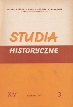 STUDIA HISTOYCZNE 1971 1974 1976 1978