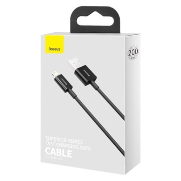 Длинный кабель USB Lightning Cable 8-контактный Baseus для Apple iPhone 2.4A 2м 8-контактный