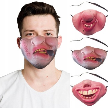 STRASZNA MASKA NA PÓŁ TWARZY