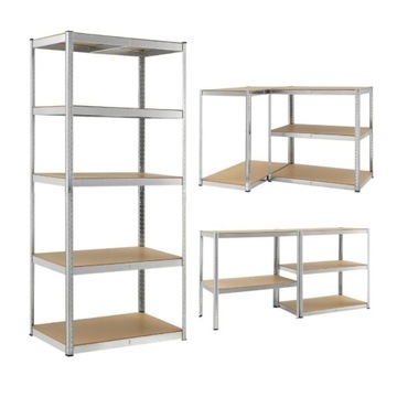 REGAŁ MAGAZYNOWY METALOWY 3w1 222x90x40cm 900kg 6 PÓŁEK