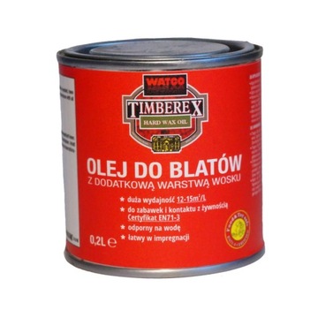 TIMBEREX Olej do blatów mebli drewna z woskiem 200 ml - WYSOKA JAKOŚĆ