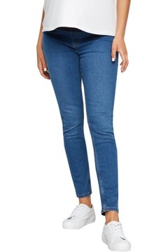 New Look Ciążowe Spodnie Jeansy Skinny Rurki Jeans Granat Short XL 42