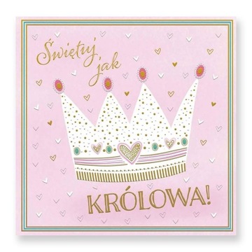666008 KARNET KWADRATOWY ŚWIĘTUJ JAK KRÓLOWA! HENRY