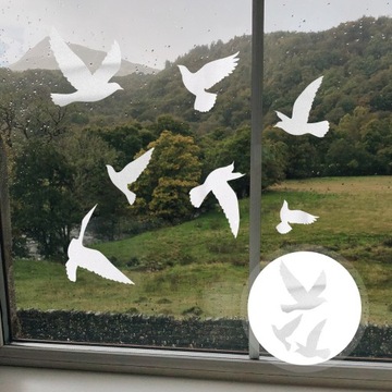 НАКЛЕЙКИ ПРОТИВ СТОЛКНОВЕНИЙ С ПТИЦАМИ НА ОКНА