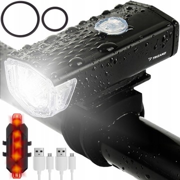Lampka na Rower Rowerowa LED USB Przód + Tył Akumulator Wodoodporna