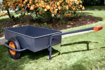 Цельнометаллическая садовая транспортная тележка на двух колесах, до 300 кг.