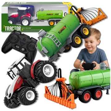Traktor S Přívěsem Na Dálkové Ovládání Traktor Pro Děti Světla Akumulátor